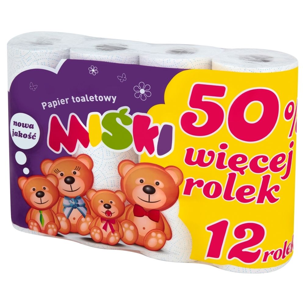 Miśki Papier toaletowy 12 rolek