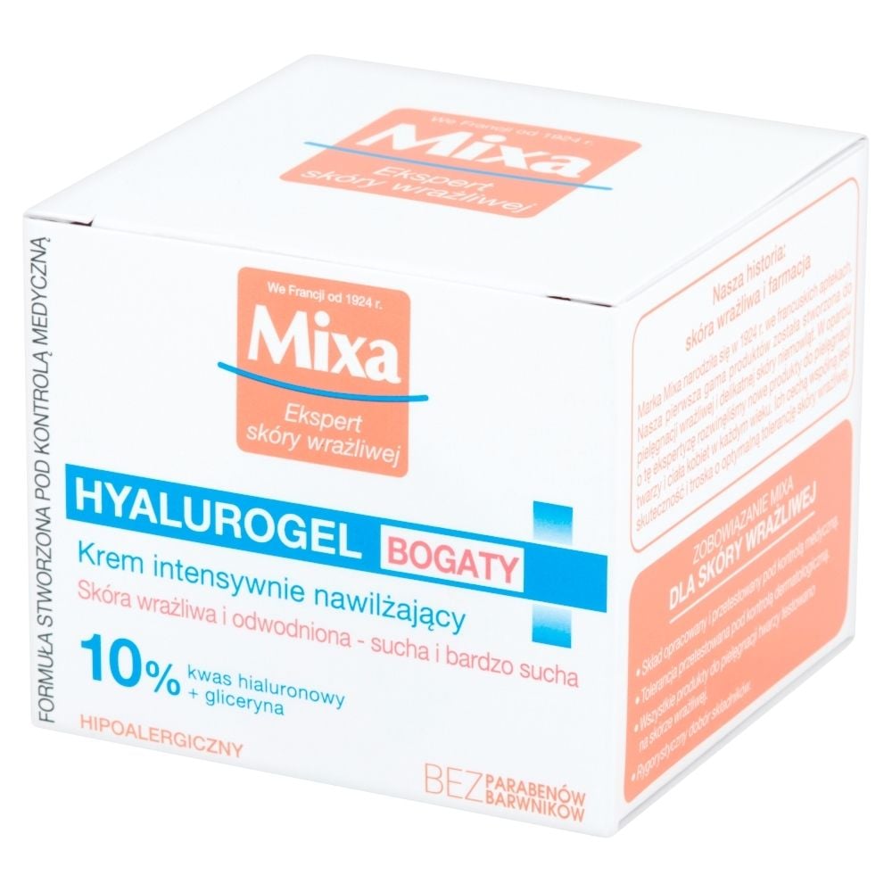 Mixa Hyalurogel Bogaty Krem intensywnie nawilżający 50 ml