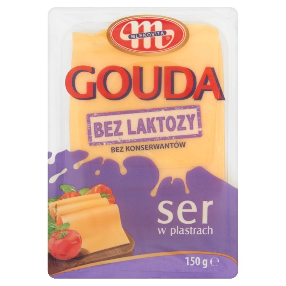 Mlekovita Gouda Ser bez laktozy w plastrach 150 g