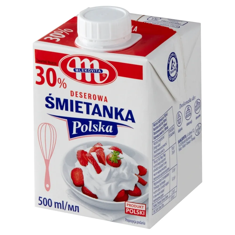 Mlekovita Śmietanka Polska deserowa 30 % 500 ml