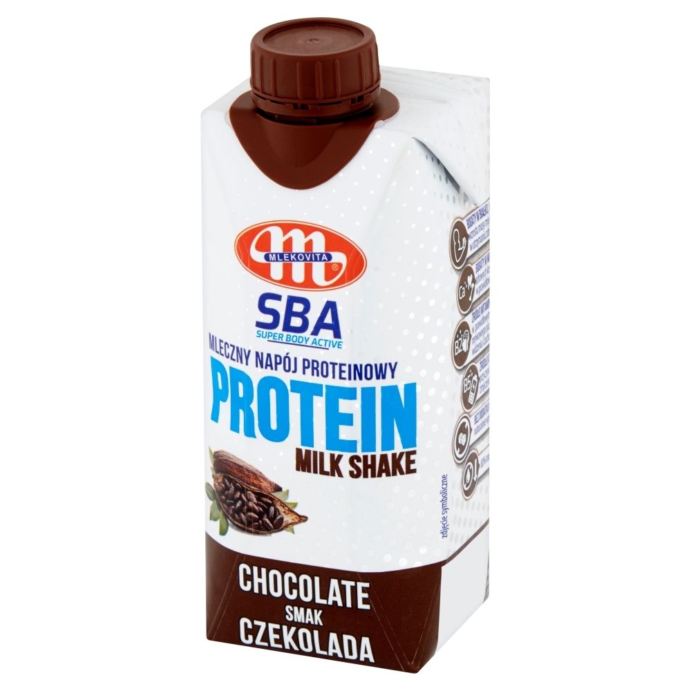 Mlekovita Super Body Active Mleczny napój proteinowy smak czekolada 350 g
