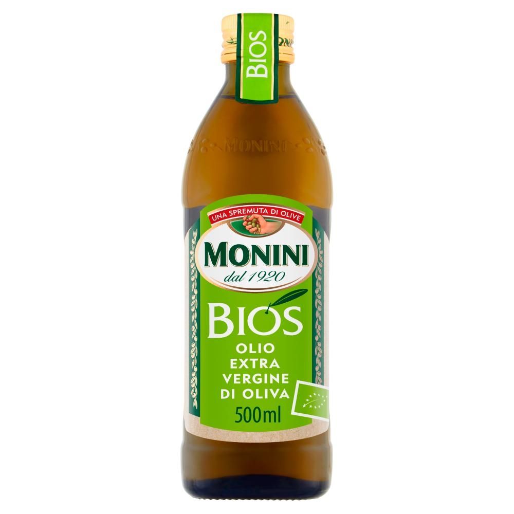 Monini Bios Oliwa z oliwek najwyższej jakości z pierwszego tłoczenia 500 ml