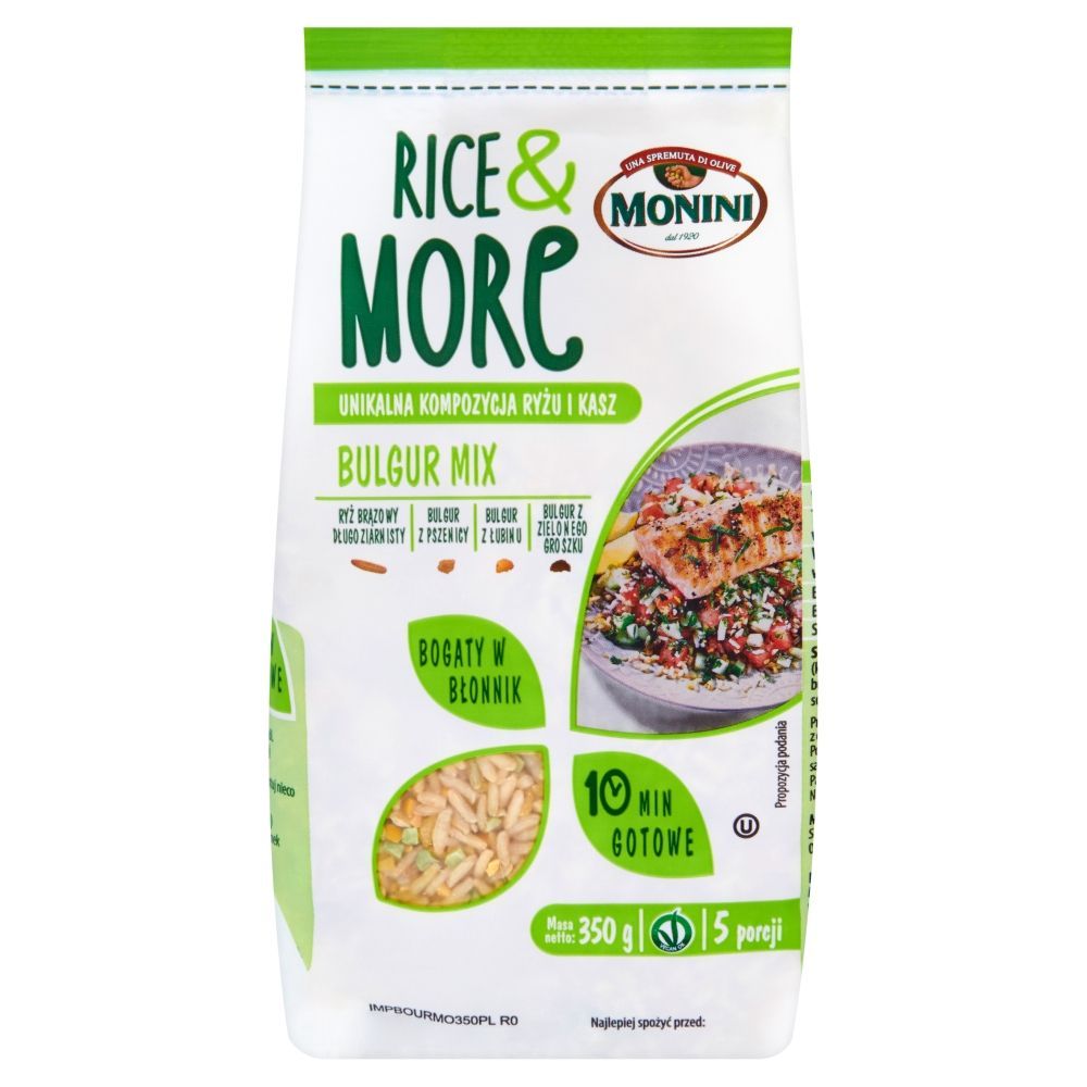 Monini Rice & More Bulgur Mix Unikalna kompozycja ryżu i kasz 350 g