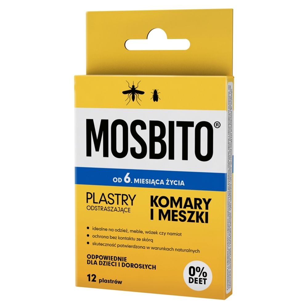 Mosbito Plastry odstraszające komary i meszki 12 sztuk