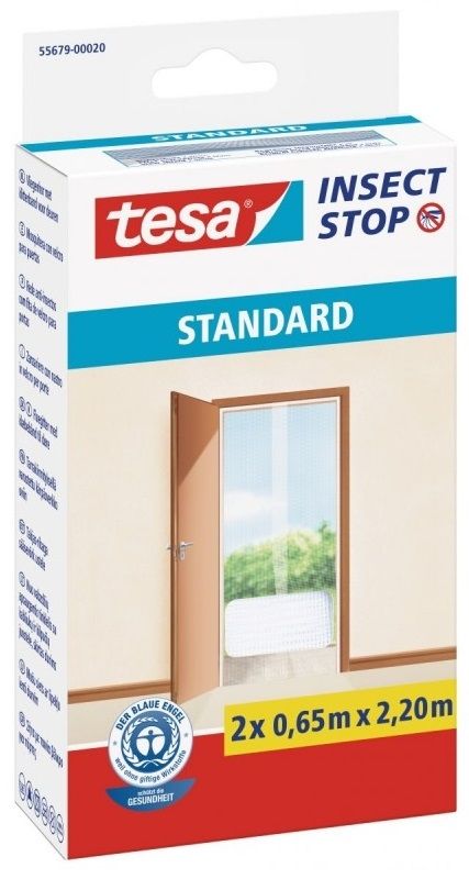 Moskitiera Tesa Standard na drzwi 1,2m:2,2m, biała