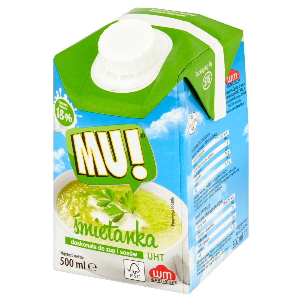 Mu! Śmietanka UHT 18% 500 ml