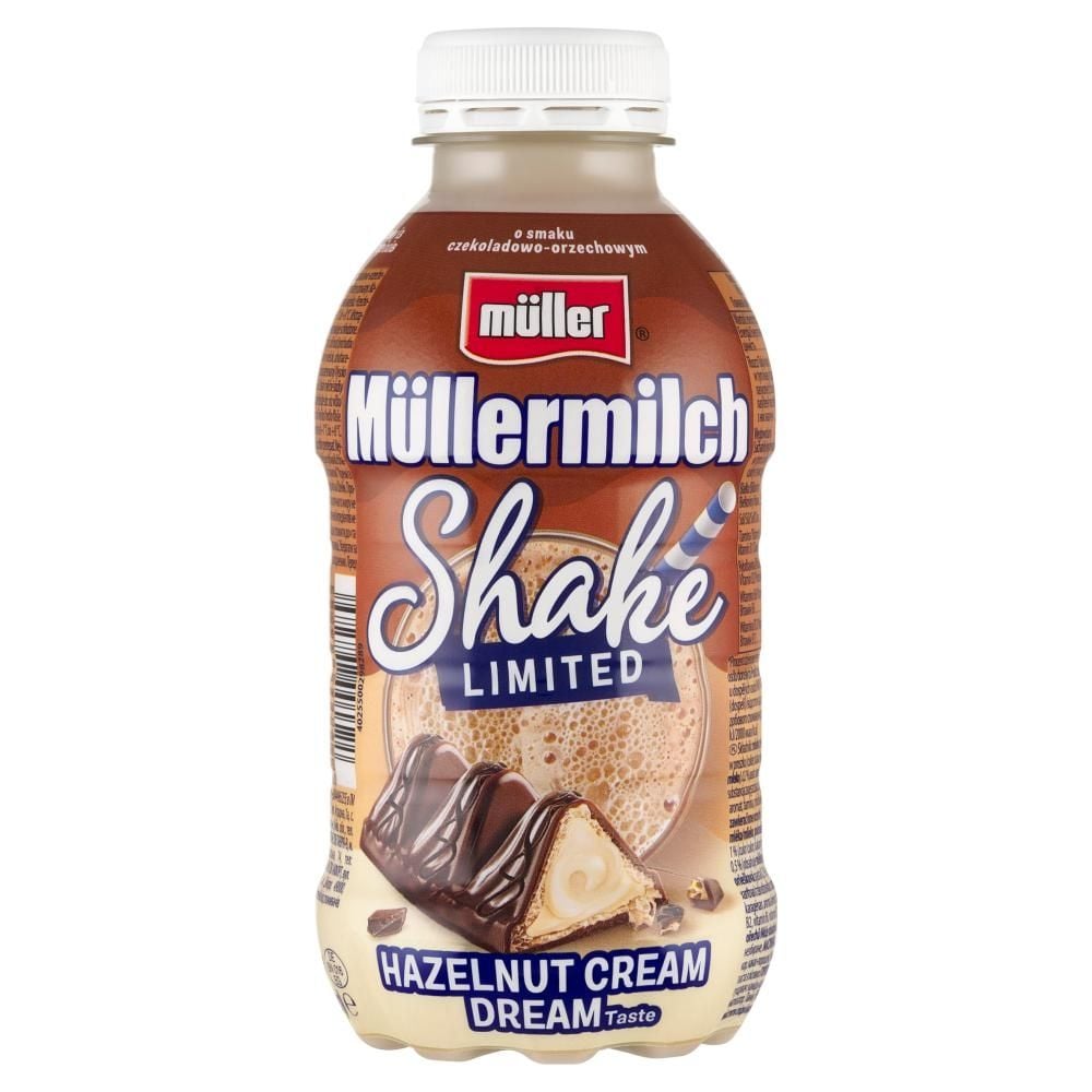 Müller Müllermilch Shake Napój mleczny o smaku czekoladowo-orzechowym 400 g