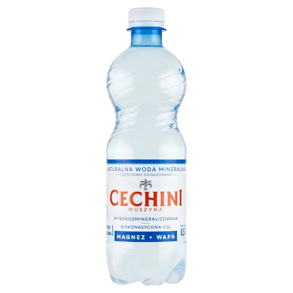 Muszyna Cechini Naturalna woda mineralna wysokozmineralizowana niskonasycona CO₂ 0,5 l