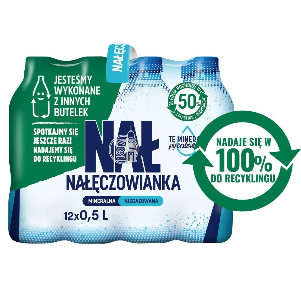 Nałęczowianka Naturalna woda mineralna niegazowana 12 x 0,5 l