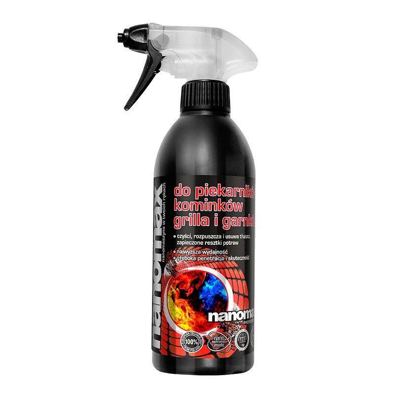 Nanomax Spray do piekarników, kominków, grilla, garnków, metali oraz wszelkich zapieczeń 0,5l