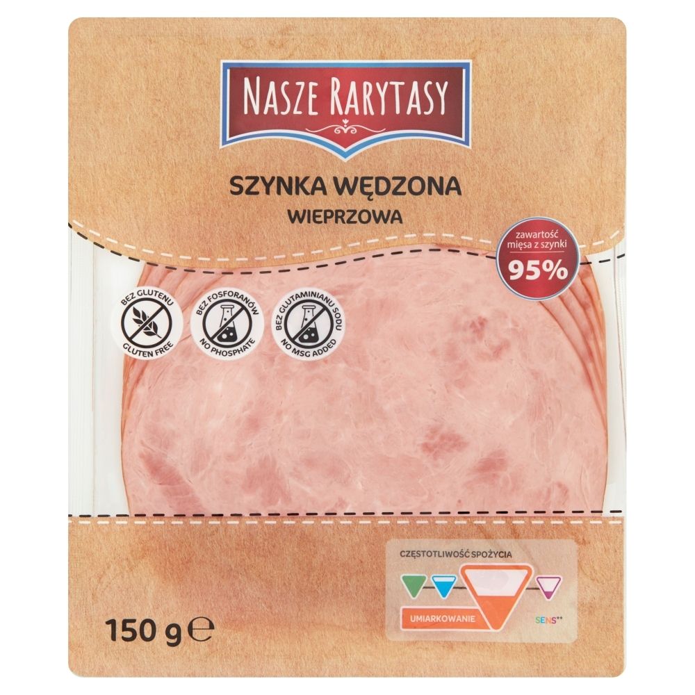 Nasze Rarytasy Szynka wędzona wieprzowa 150 g