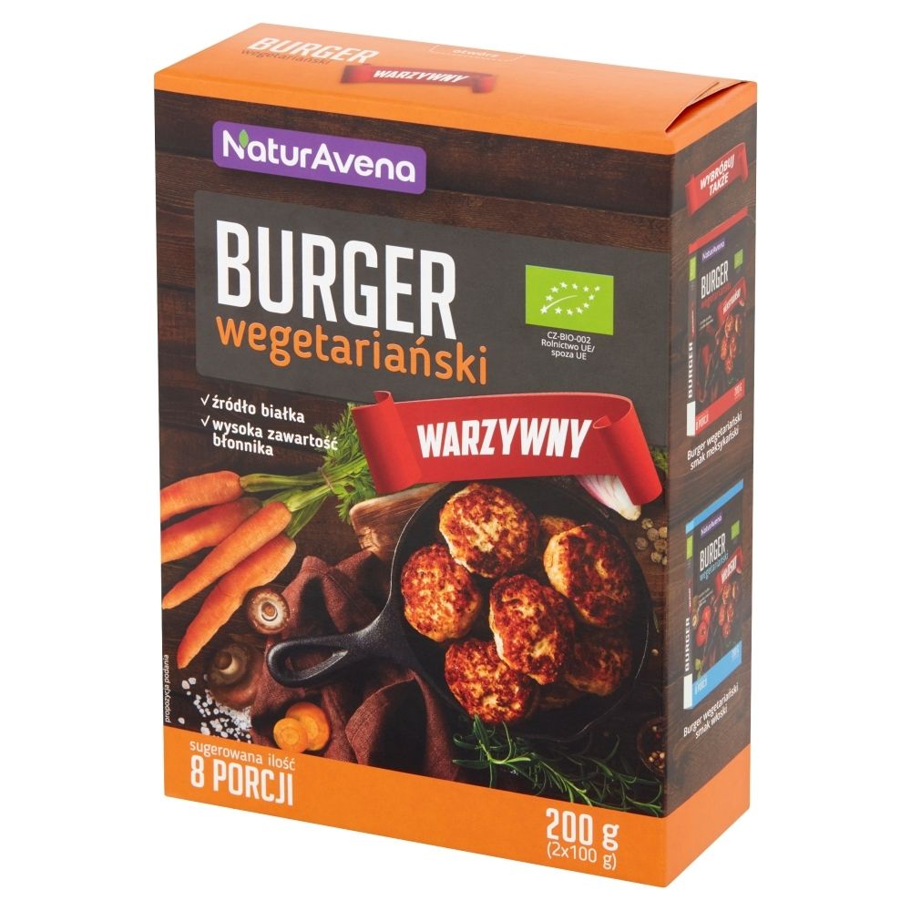 NaturAvena Burger wegetariański warzywny 200 g (2 x 100 g)