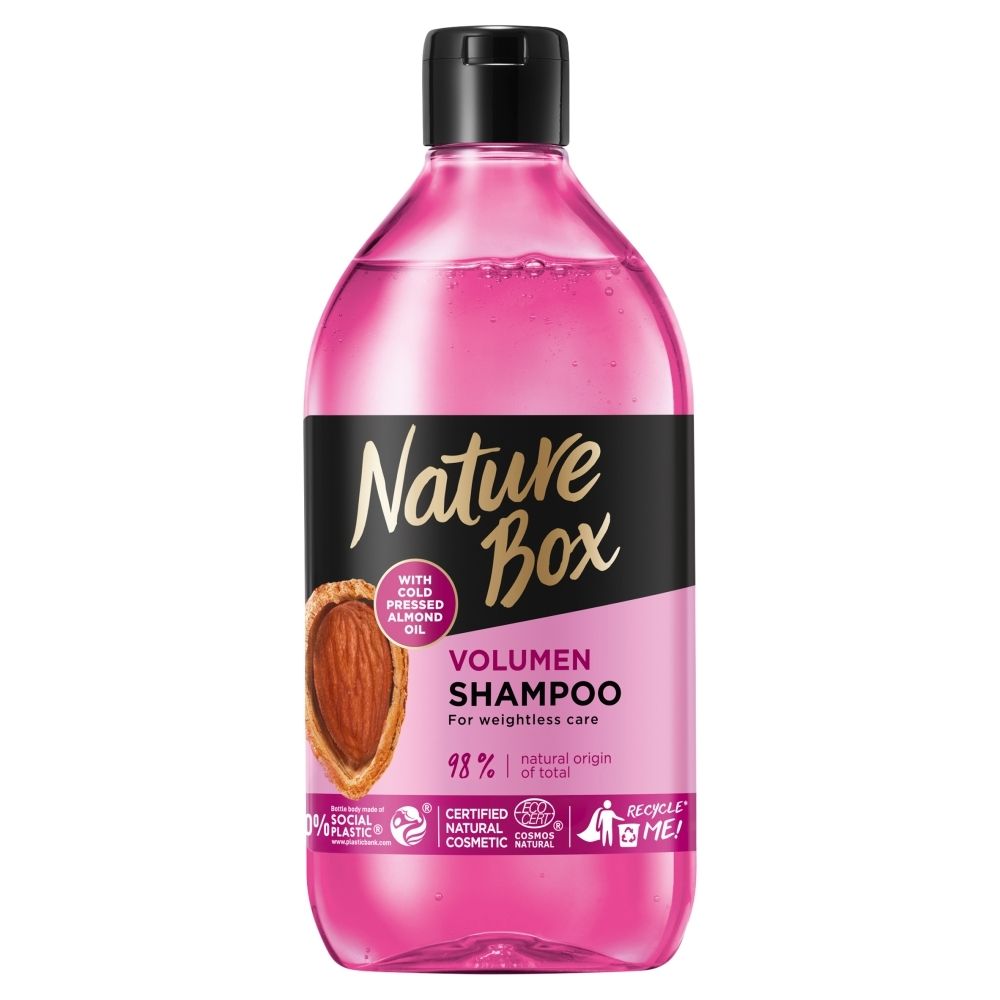 Nature Box Almond Oil Zwiększający objętość szampon do włosów z olejem z migdałów 385 ml