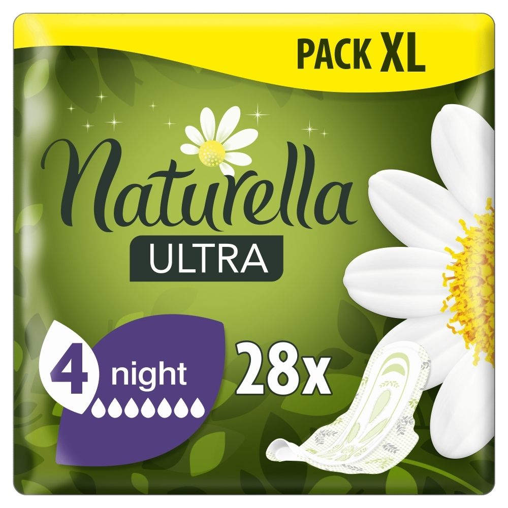 Naturella Ultra Night Size 4 Podpaski ze skrzydełkami x28
