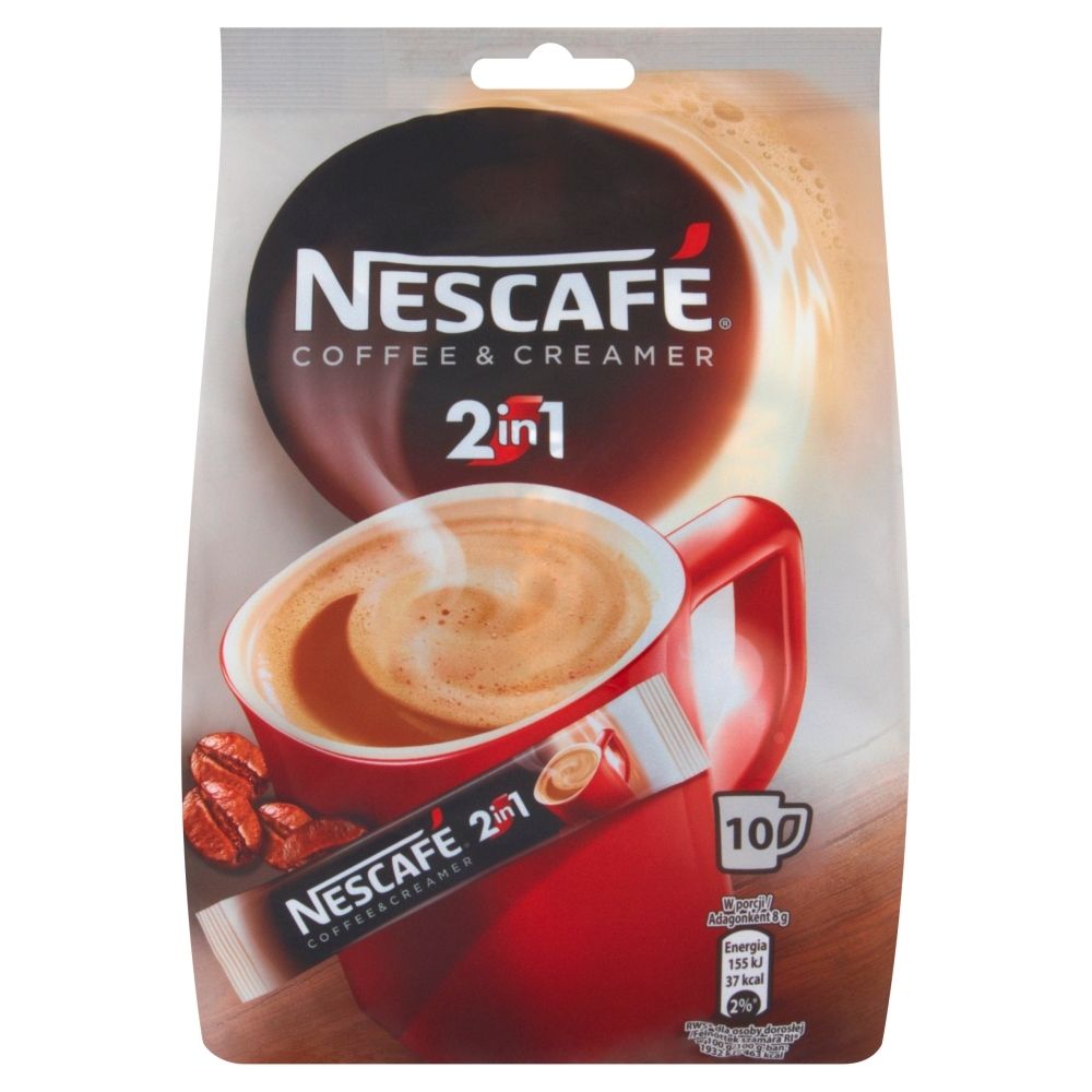 Nescafé Coffee & Creamer 2in1 Rozpuszczalny napój kawowy 80 g (10 saszetek)