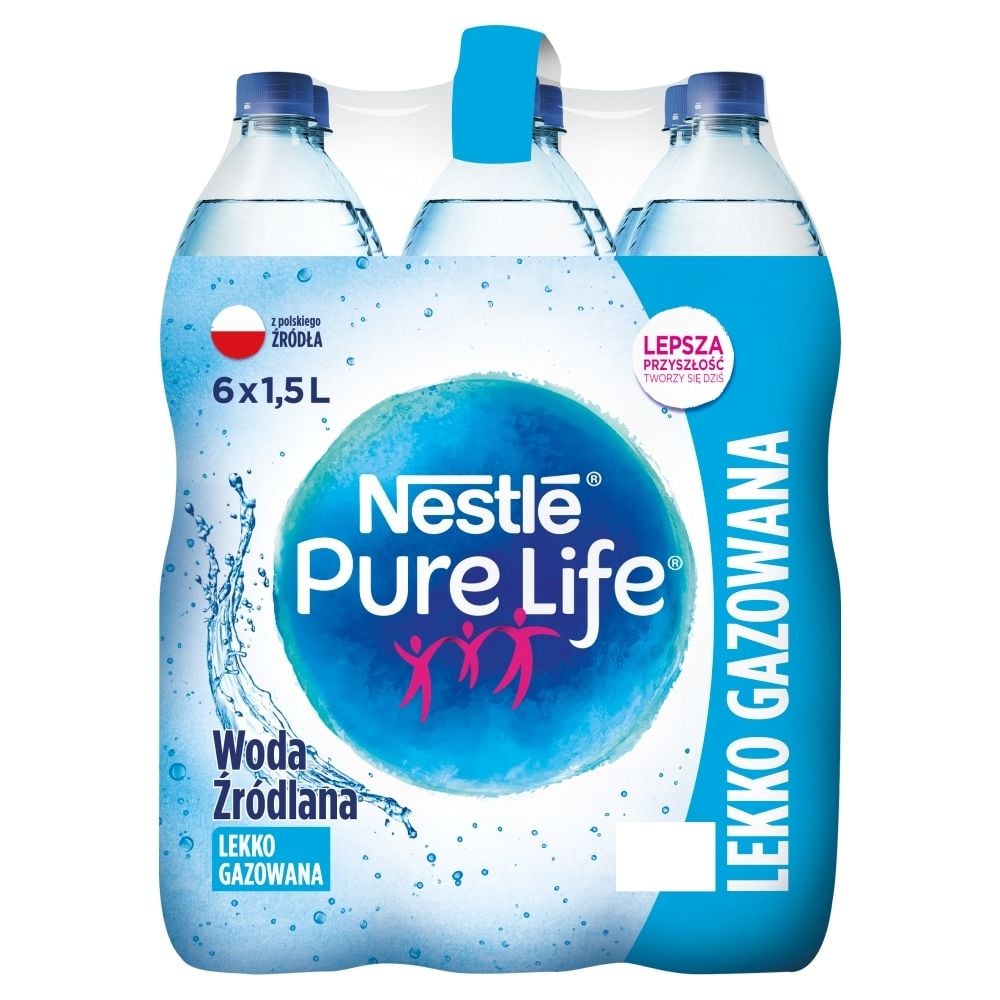 Woda źródlana Dla Niemowląt Ranking Nestlé Pure Life Woda źródlana lekko gazowana 6 x 1,5 l - Zakupy online