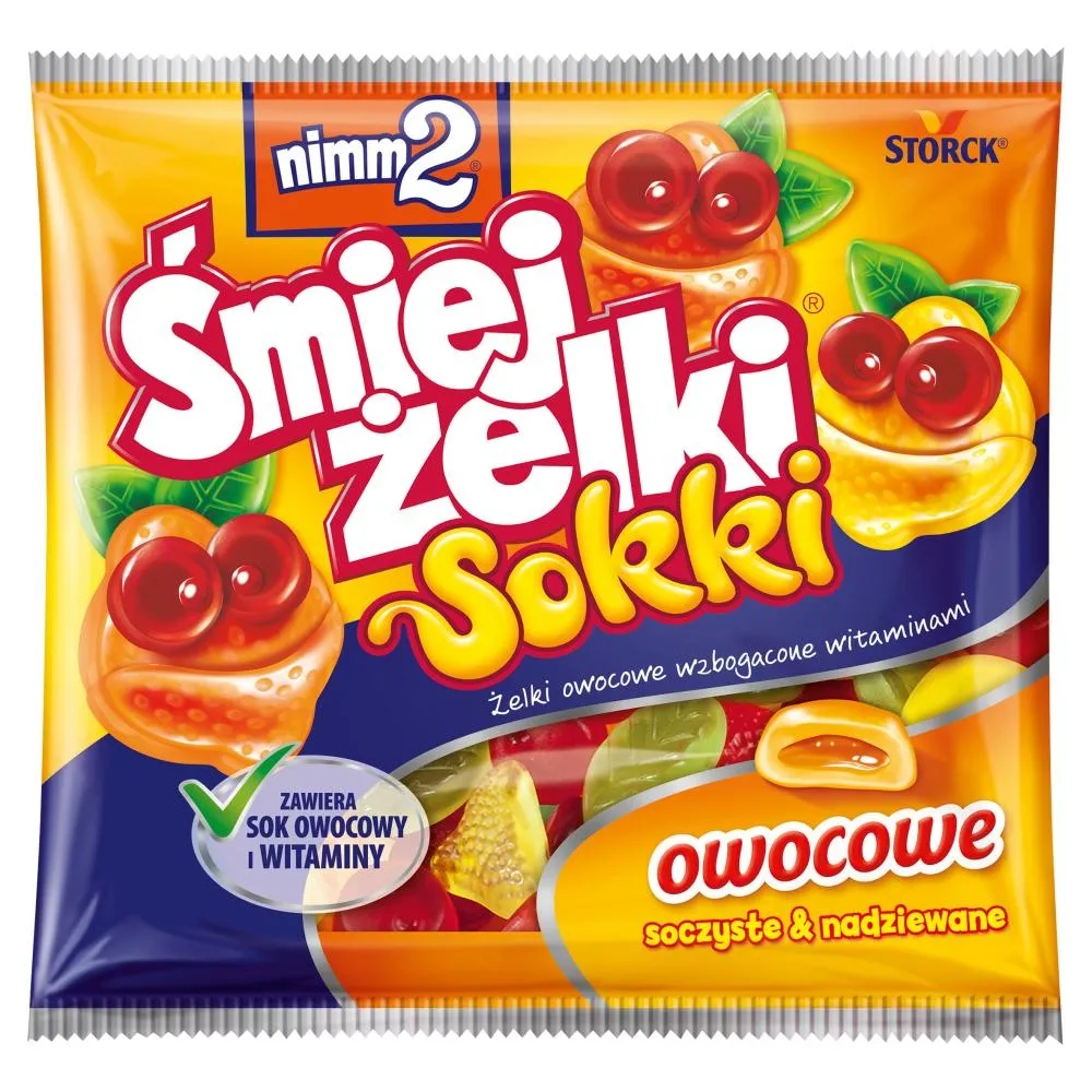 nimm2 Śmiejżelki Sokki Żelki owocowe wzbogacone witaminami 90 g