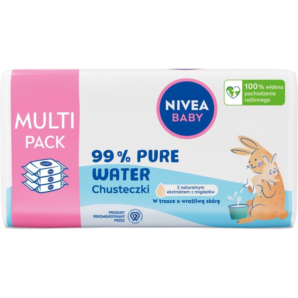 Nivea Baby Chusteczki 99% Pure Water 3x57 sztuk