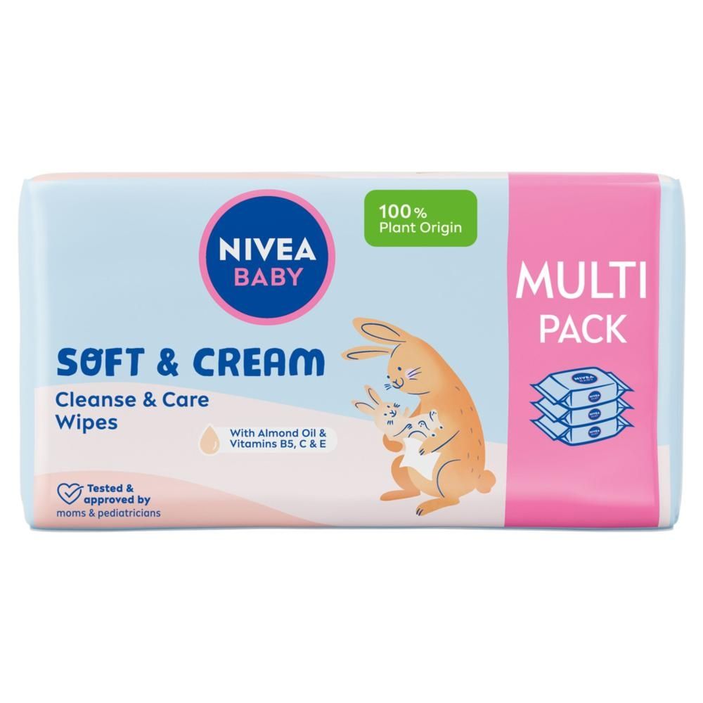 Nivea Baby Chusteczki Soft & Cream 4x57szt.