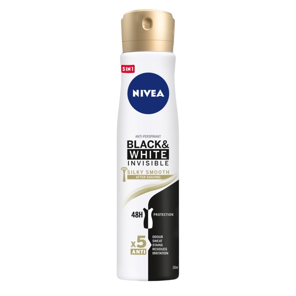 Nivea Black&White Invisible Silky Smooth Antyperspirant Spray 250 ml
