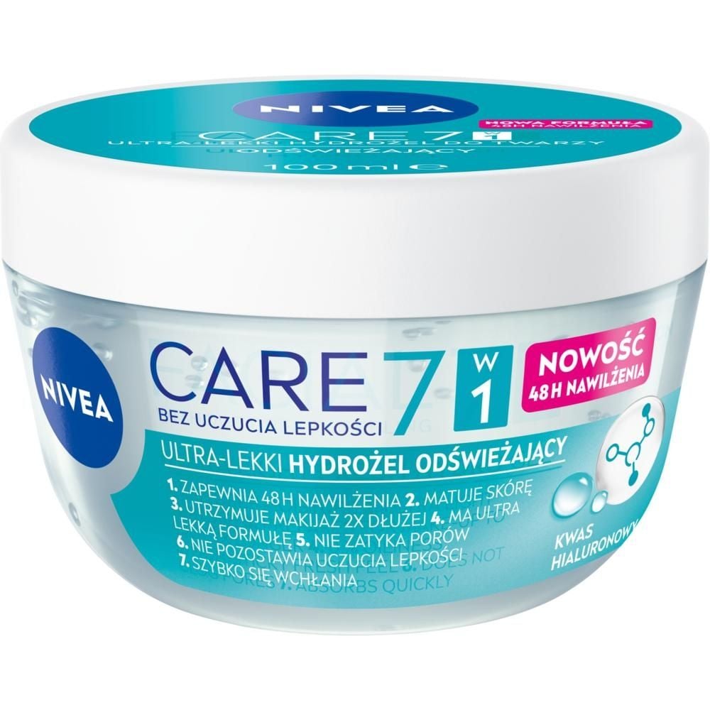 Nivea Care 7w1 Hydrożel Odświeżający do twarzy 100 ml