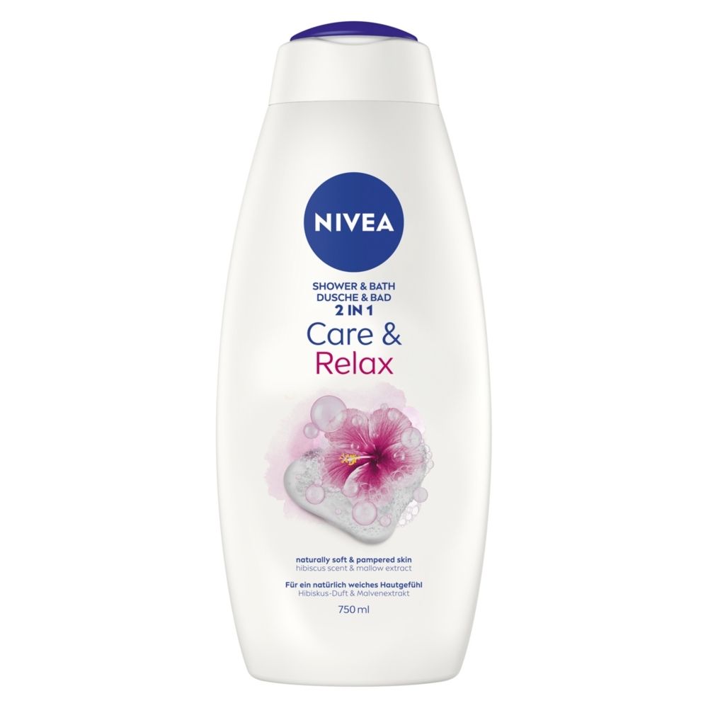 Nivea Care & Relax Płyn DO Kąpieli I ŻEL POD Prysznic 2W1 750 ml