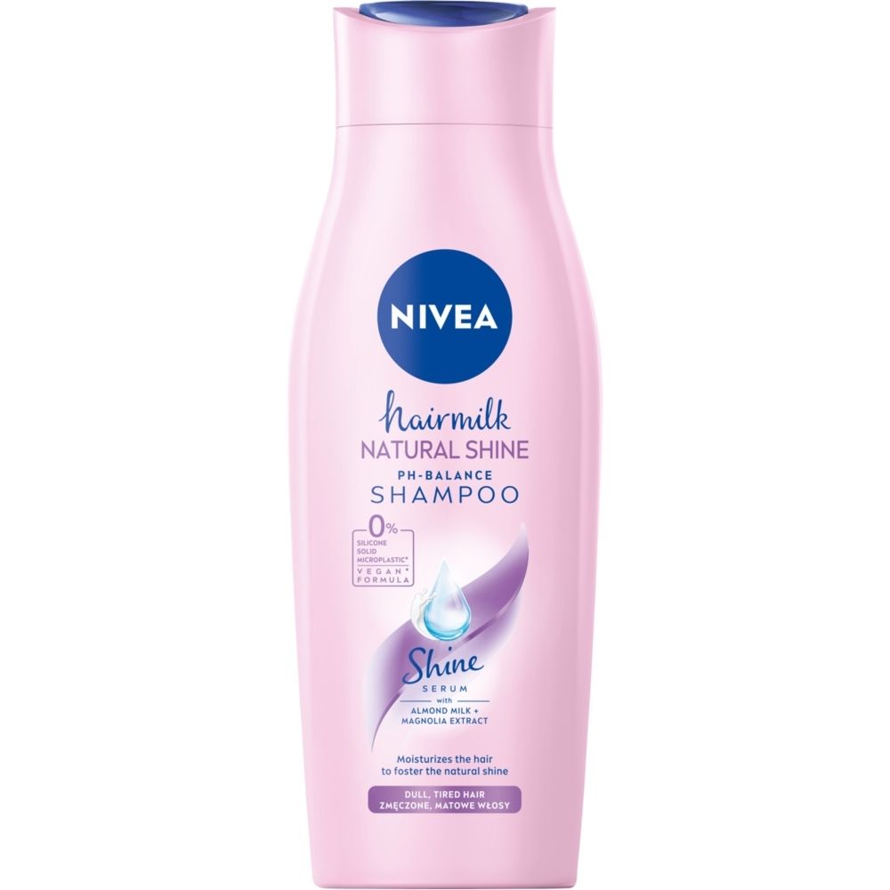 Nivea Hairmilk Natural Shine Pielęgnujący szampon do włosów 400 ml