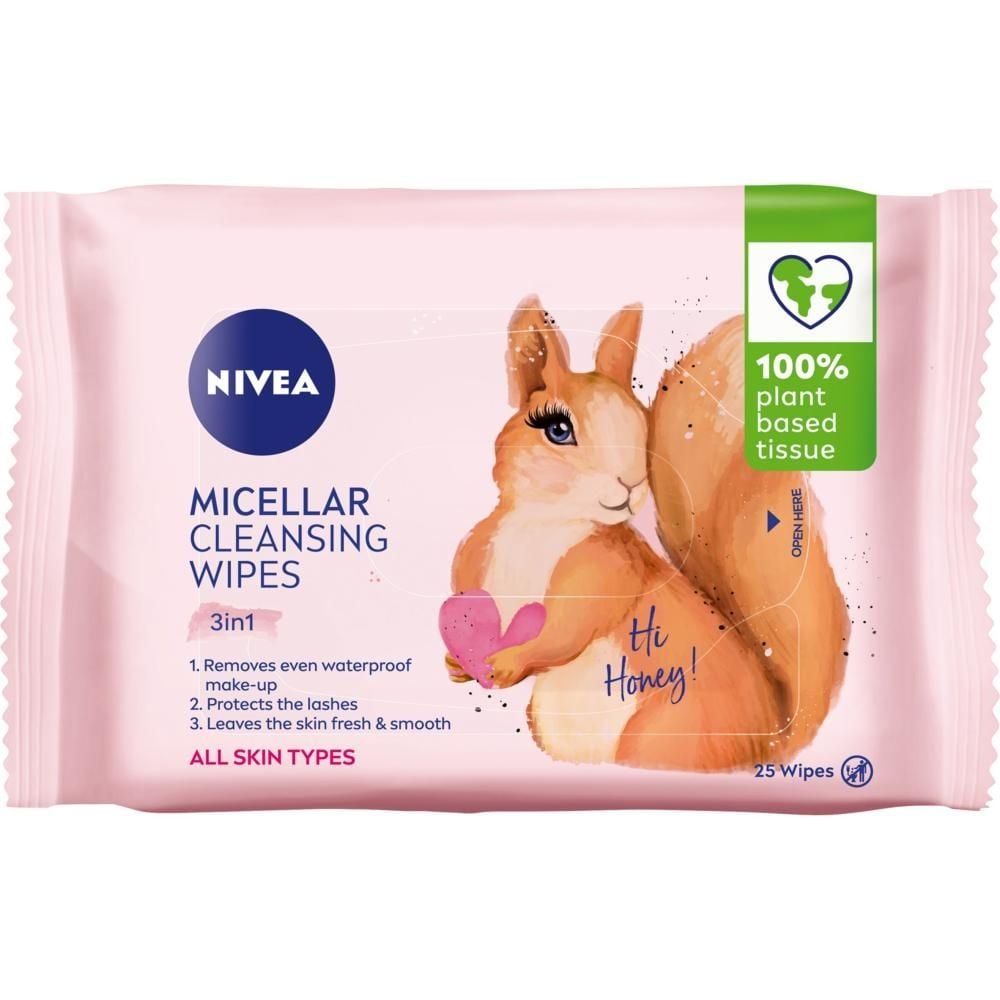 Nivea Pielęgnujące micelarne chusteczki do demakijażu 3w1 25 szt.