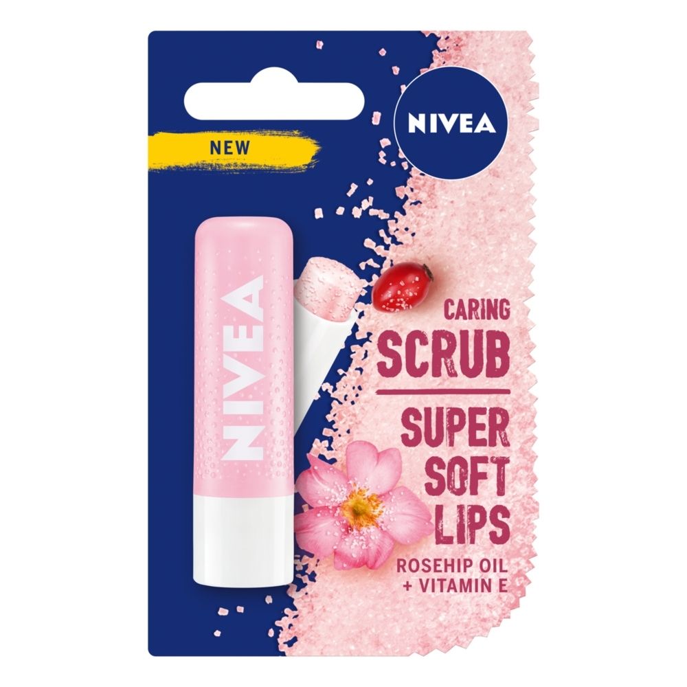 Nivea Pielęgnujący peeling do ust Dzika Róża 4,8 g