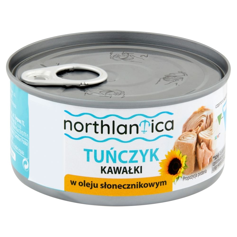 Northlantica Tuńczyk kawałki w oleju słonecznikowym 185 g
