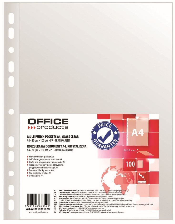 OFFICE PRODUCTS Koszulka na dokumenty A4