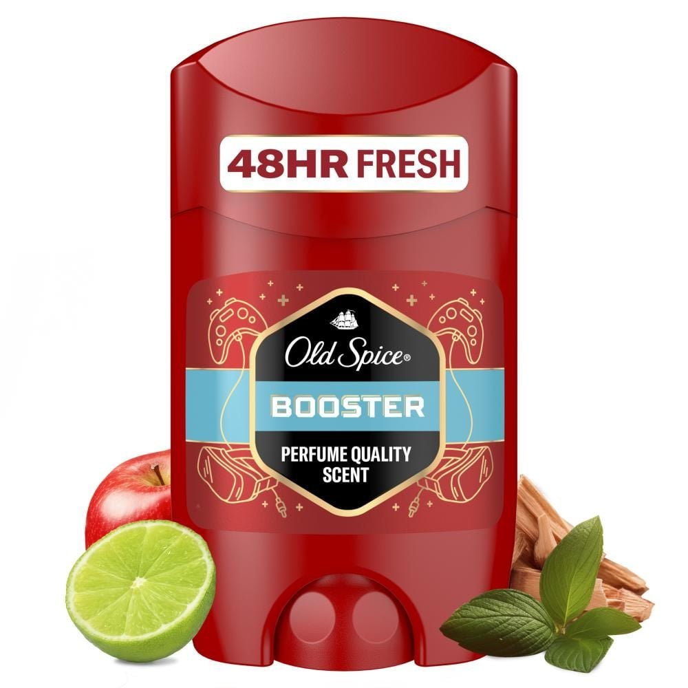 Old Spice Booster Dezodorant w sztyfcie dla mężczyzn ml, 48 h świeżości, bez aluminium