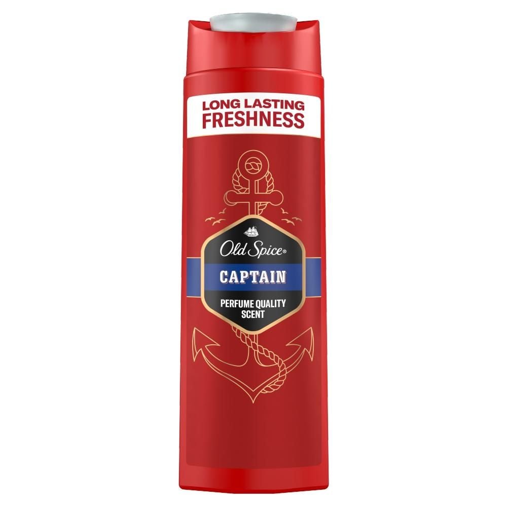 Old Spice Captain Męski płyn do kąpieli, żel pod prysznic i szampon 3 w 1 400ml
