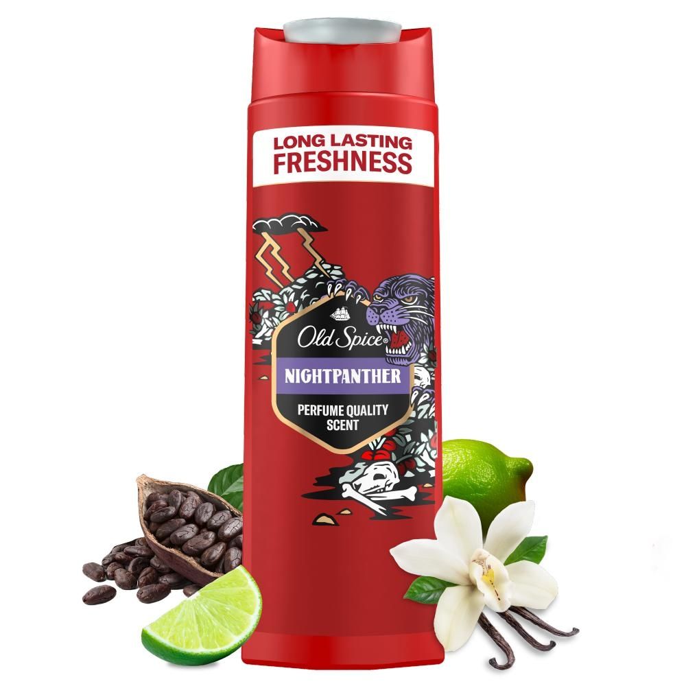 Old Spice Night Panther Męski płyn do kąpieli, żel pod prysznic i szampon 3 w 1 400ml