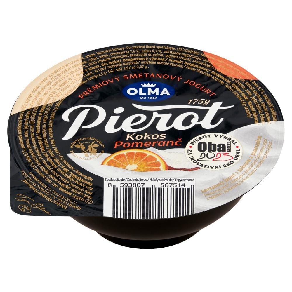 Olma Pierot Śmietanowy jogurt z kokosem i pomarańczą 175 g