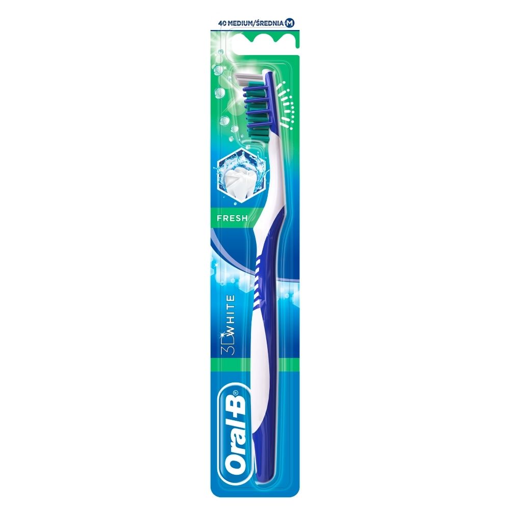 Oral-B 3DWhite Fresh Manualna szczoteczka do zębów, średnia