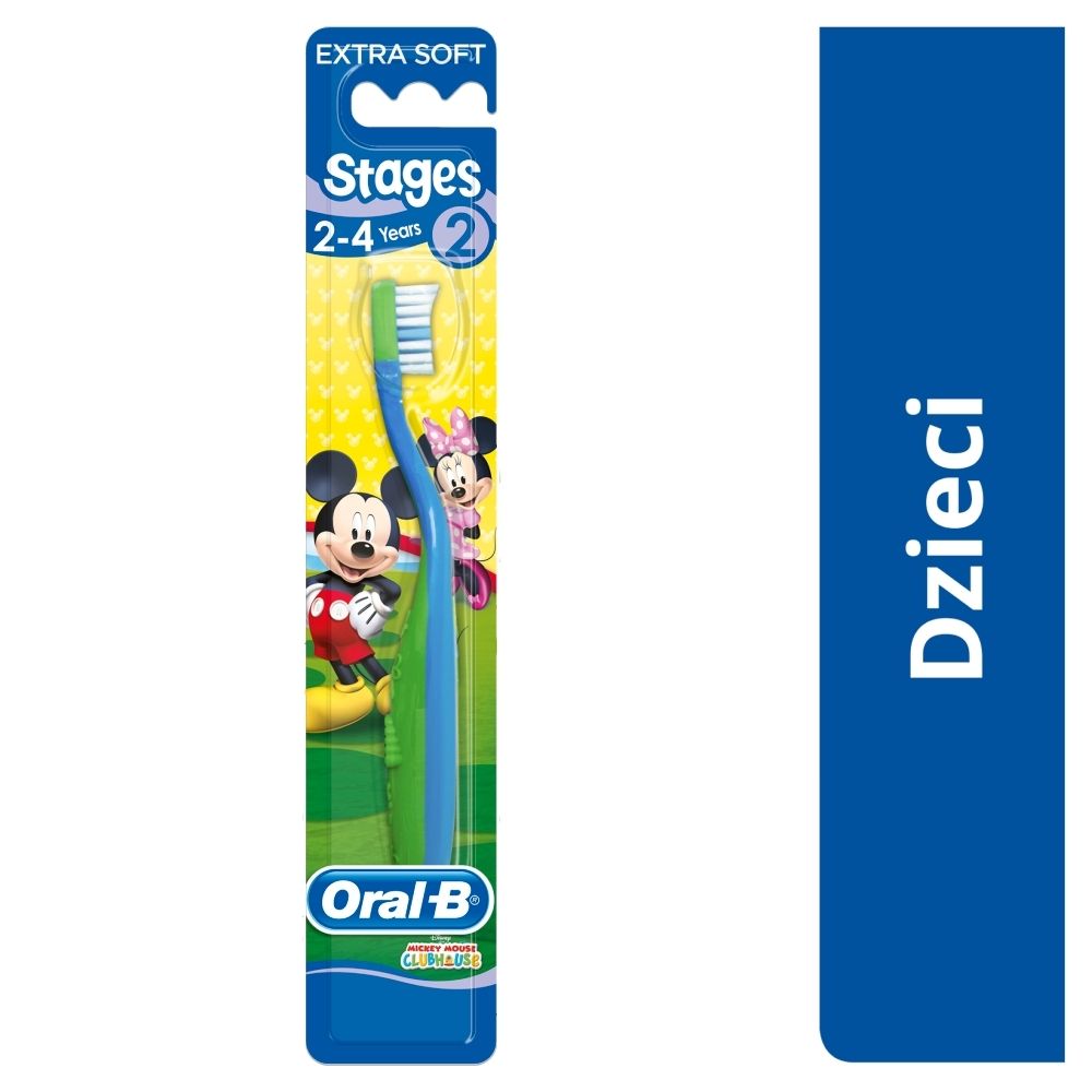 Oral-B Stages Kids Manualna szczoteczka do zębów z Myszkami Miki i Minnie, 2–4 lata