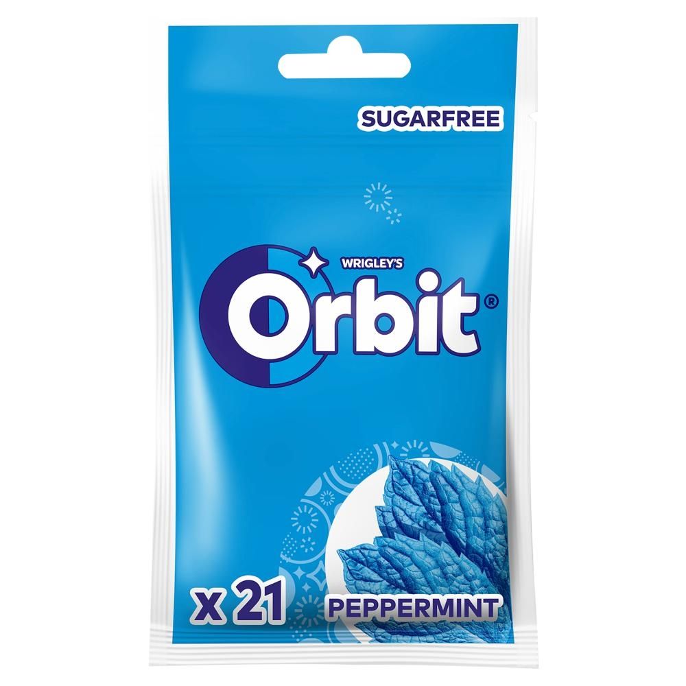 Orbit Peppermint Bezcukrowa guma do żucia 29 g (21 sztuk)