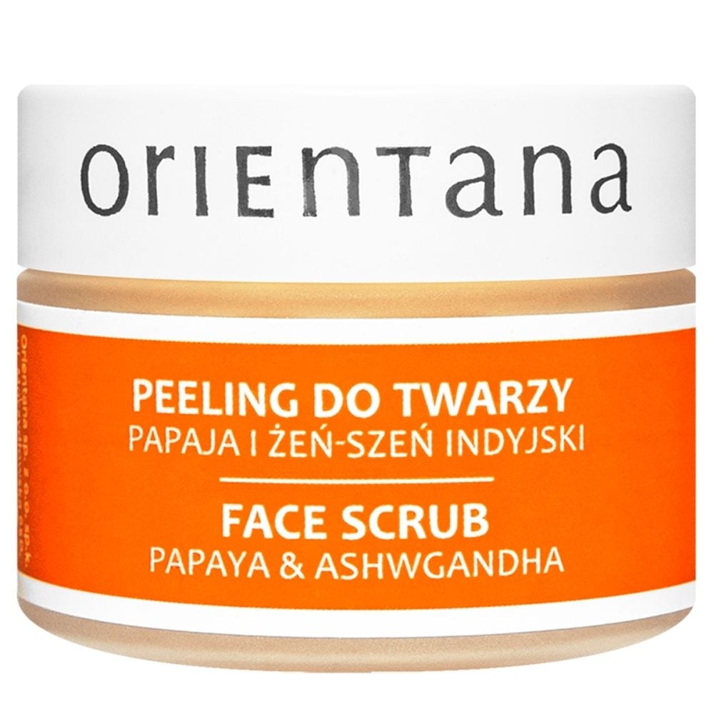 Orientana Naturalny kremowy peeling do twarzy PAPAJA I ŻEŃ-SZEŃ INDYJSKI, 50g