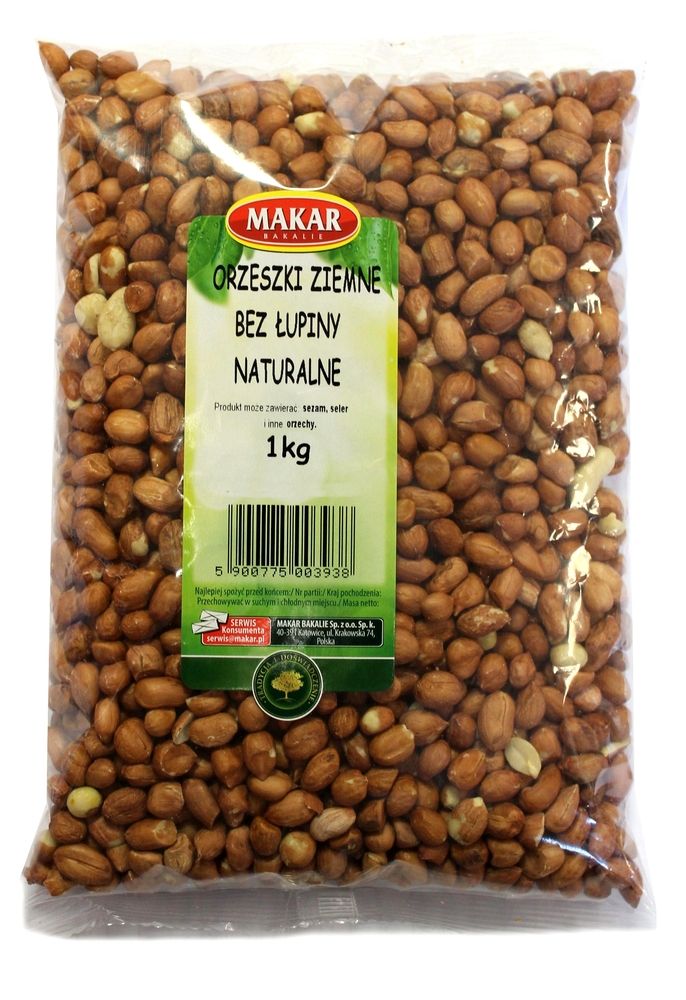 Orzeszki ziemne bez łupiny naturalne 1 kg