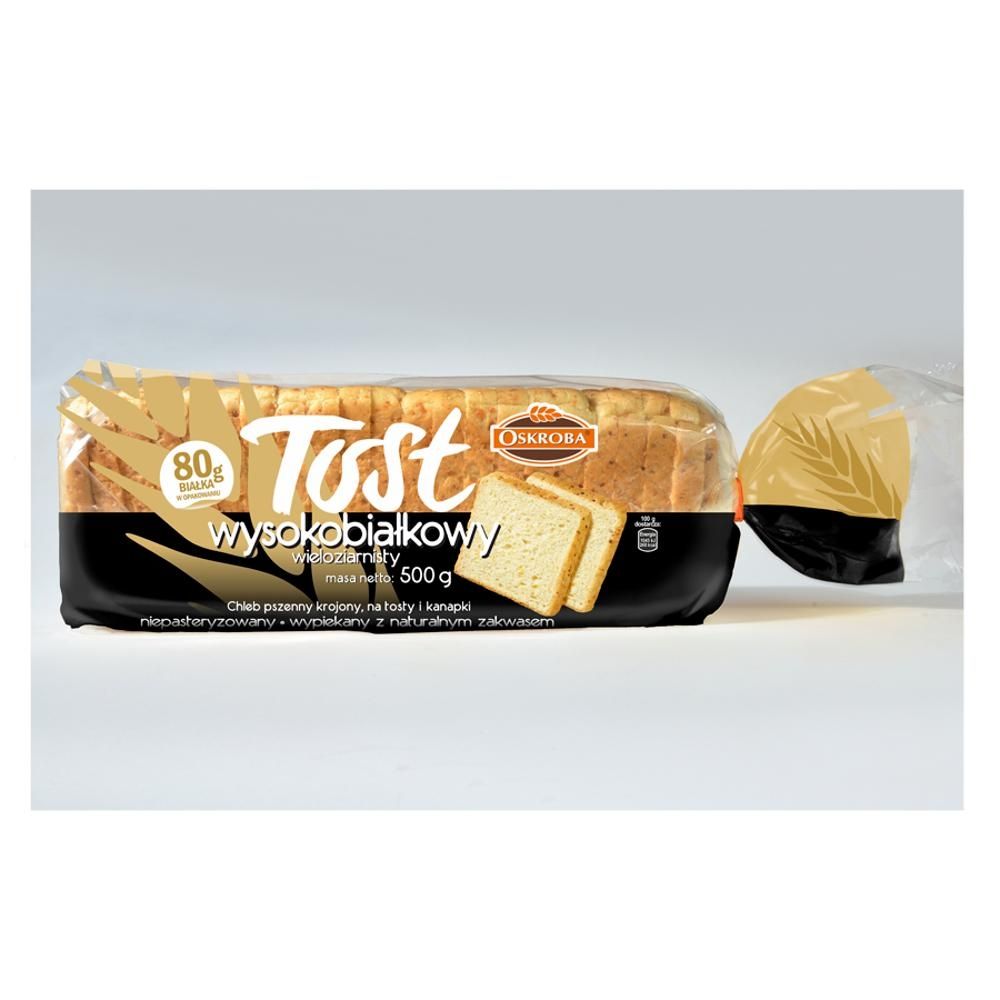 Oskroba Tost wysokobiałkowy wieloziarnisty 500 g