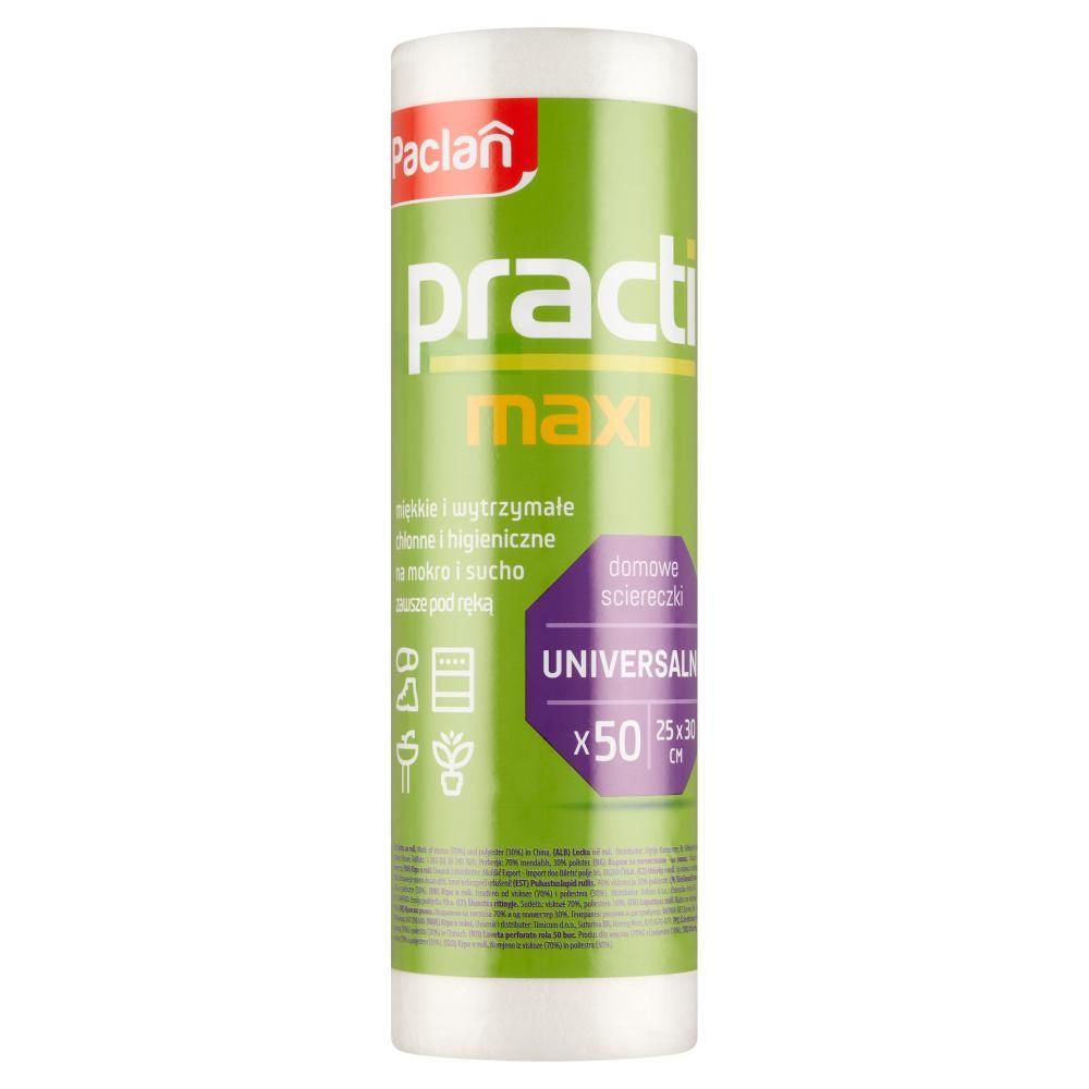 Paclan Practi maxi Domowe ściereczki uniwersalne 25 x 30 cm 50 sztuk