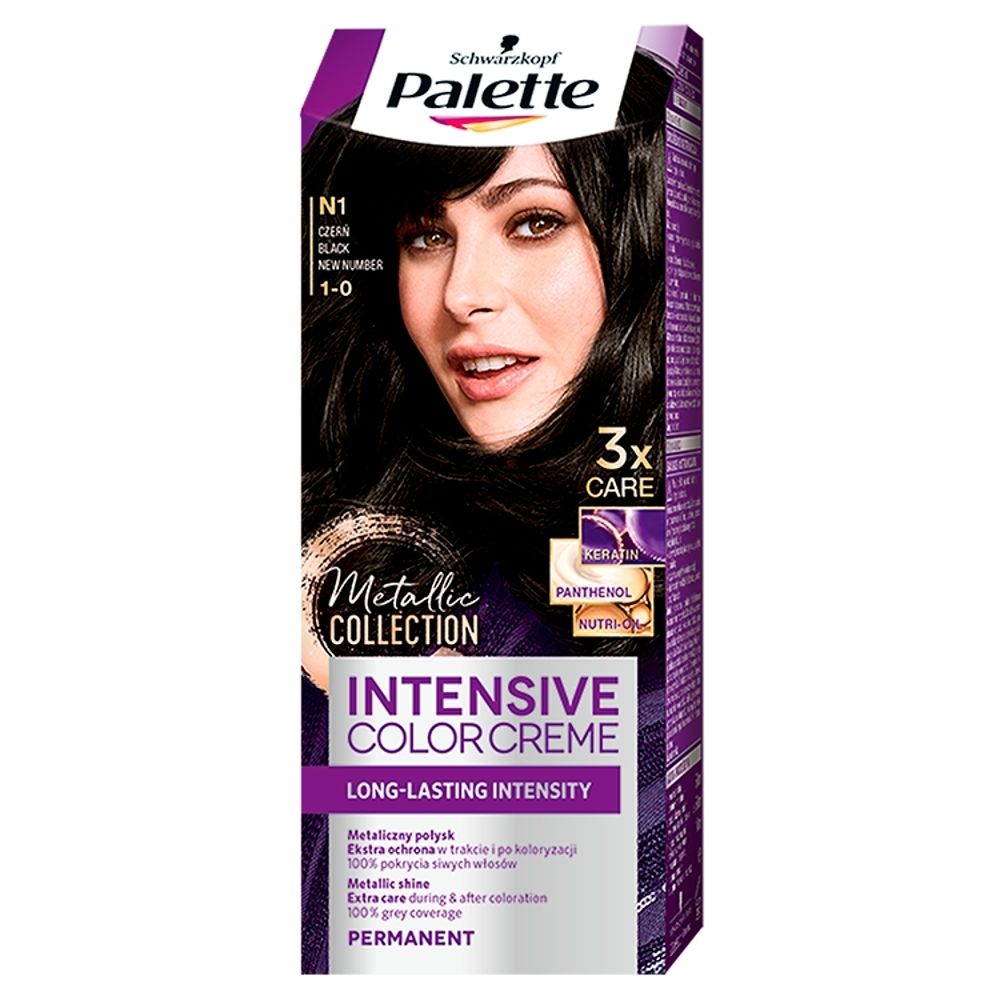 Palette Intensive Color Creme Farba do włosów czerń N1 (1-0)