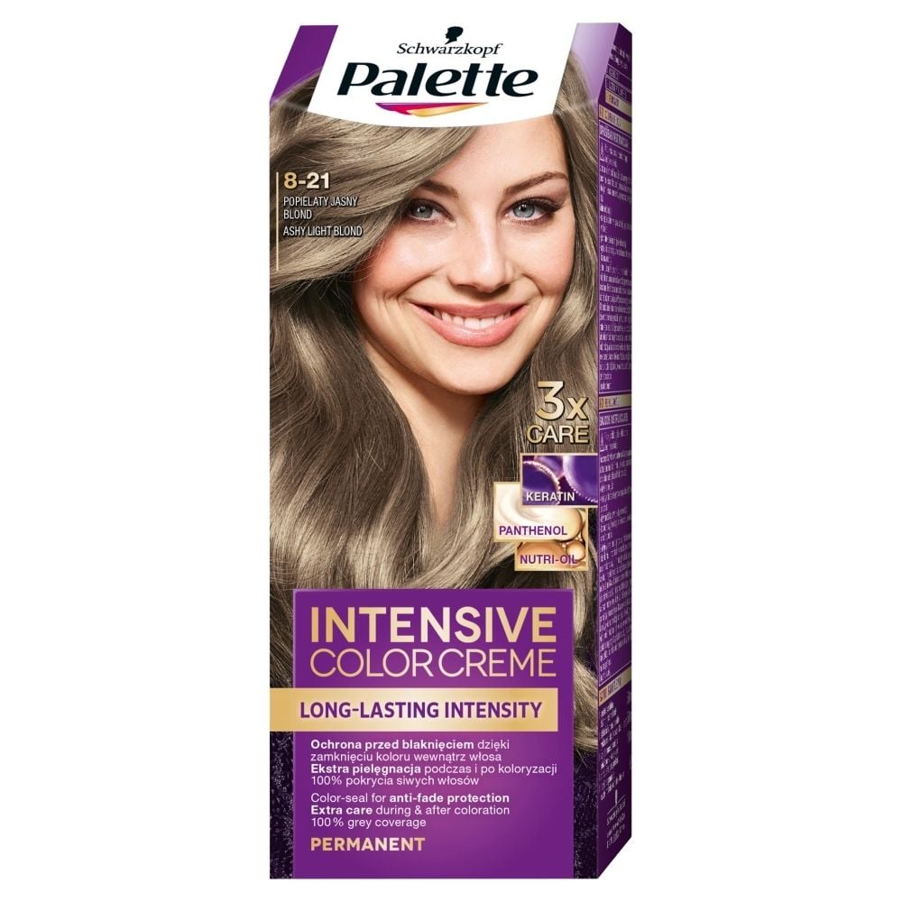 Palette Intensive Color Creme Farba do włosów popielaty jasny blond 8-21