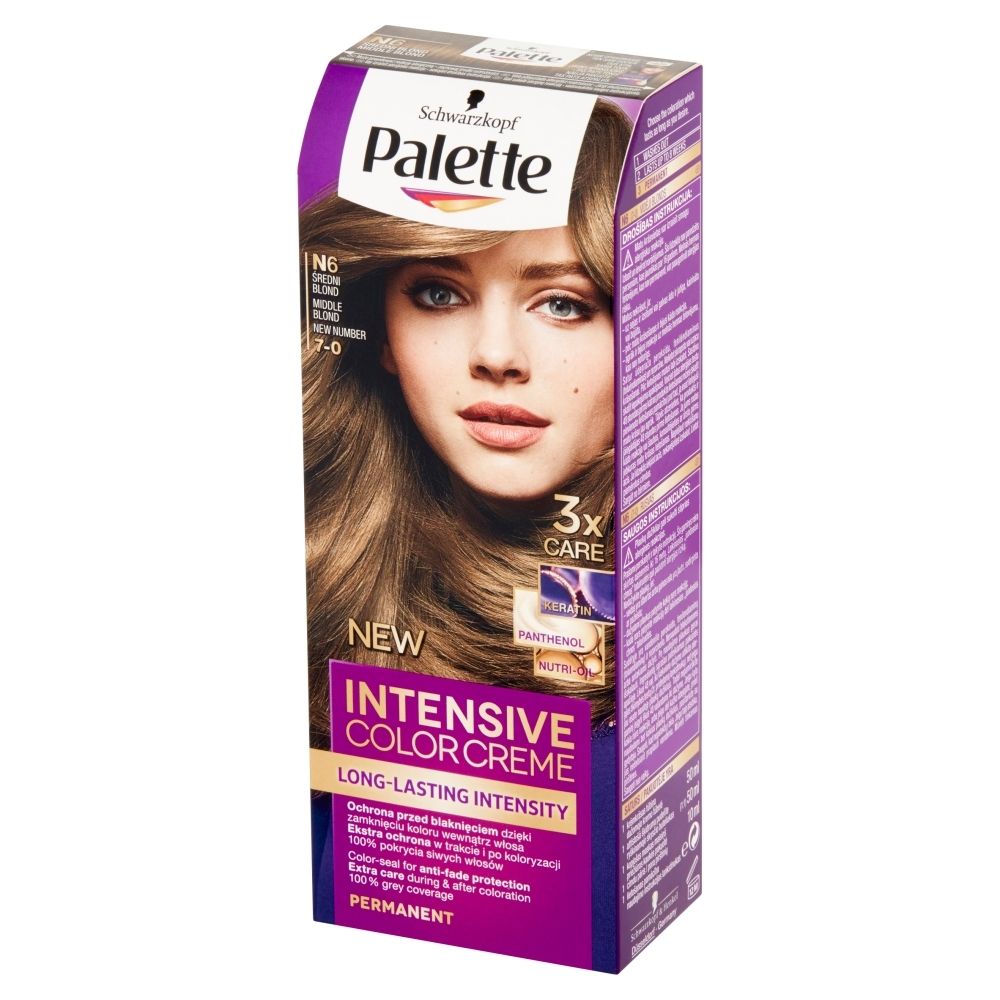 Palette Intensive Color Creme Farba do włosów średni blond N6 (7-0)