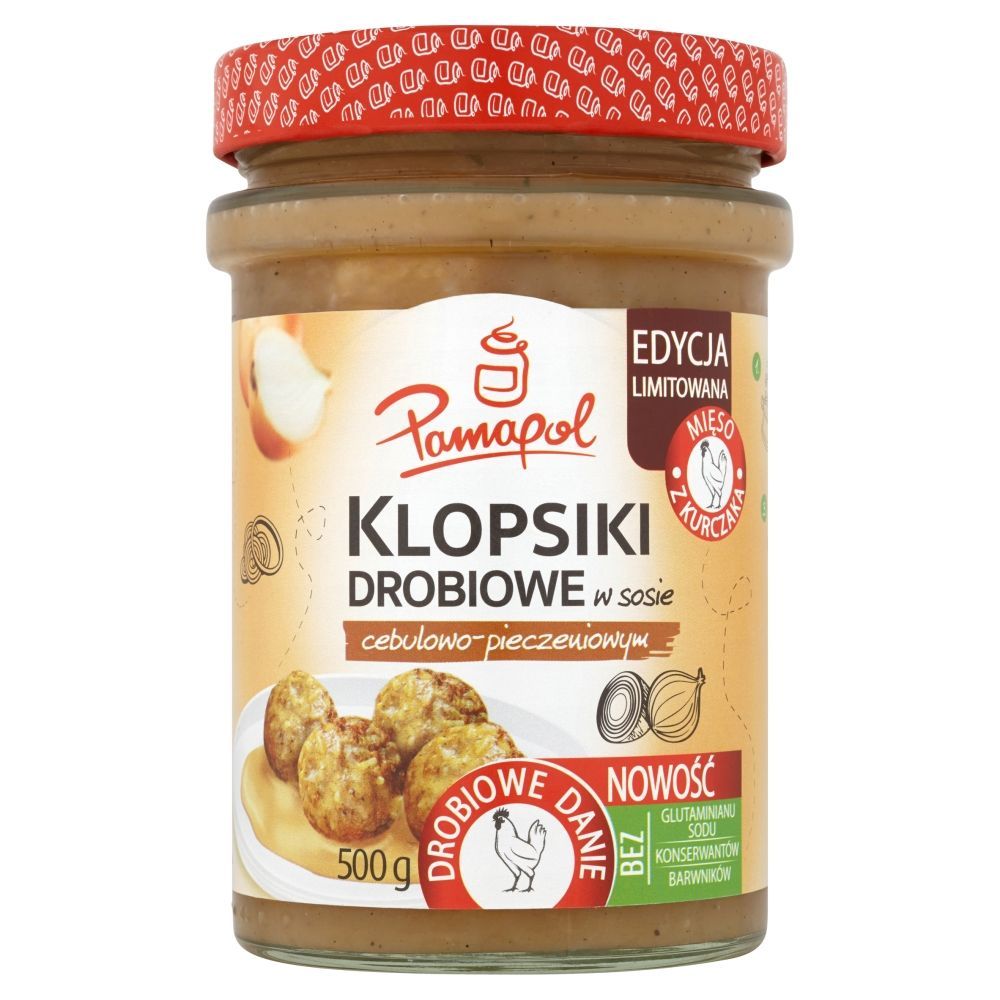 Pamapol Klopsiki drobiowe w sosie cebulowo-pieczeniowym 500 g