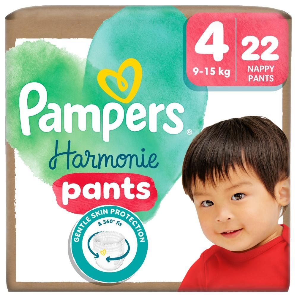 Pampers Harmonie Pantsy rozmiar 4, 22 pieluszki, 9kg-15kg