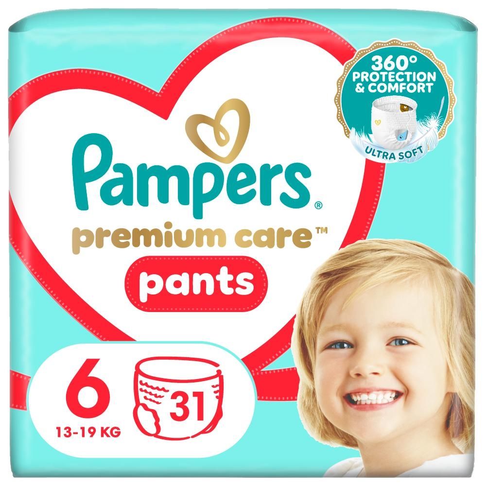 Pampers Premium Care Pieluchomajtki, rozmiar 6, 31 pieluszek, 13kg-19kg