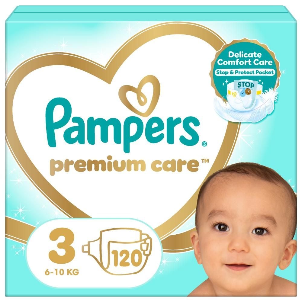 Pampers Premium Care rozmiar 3, 120 pieluszki, 6kg-10kg