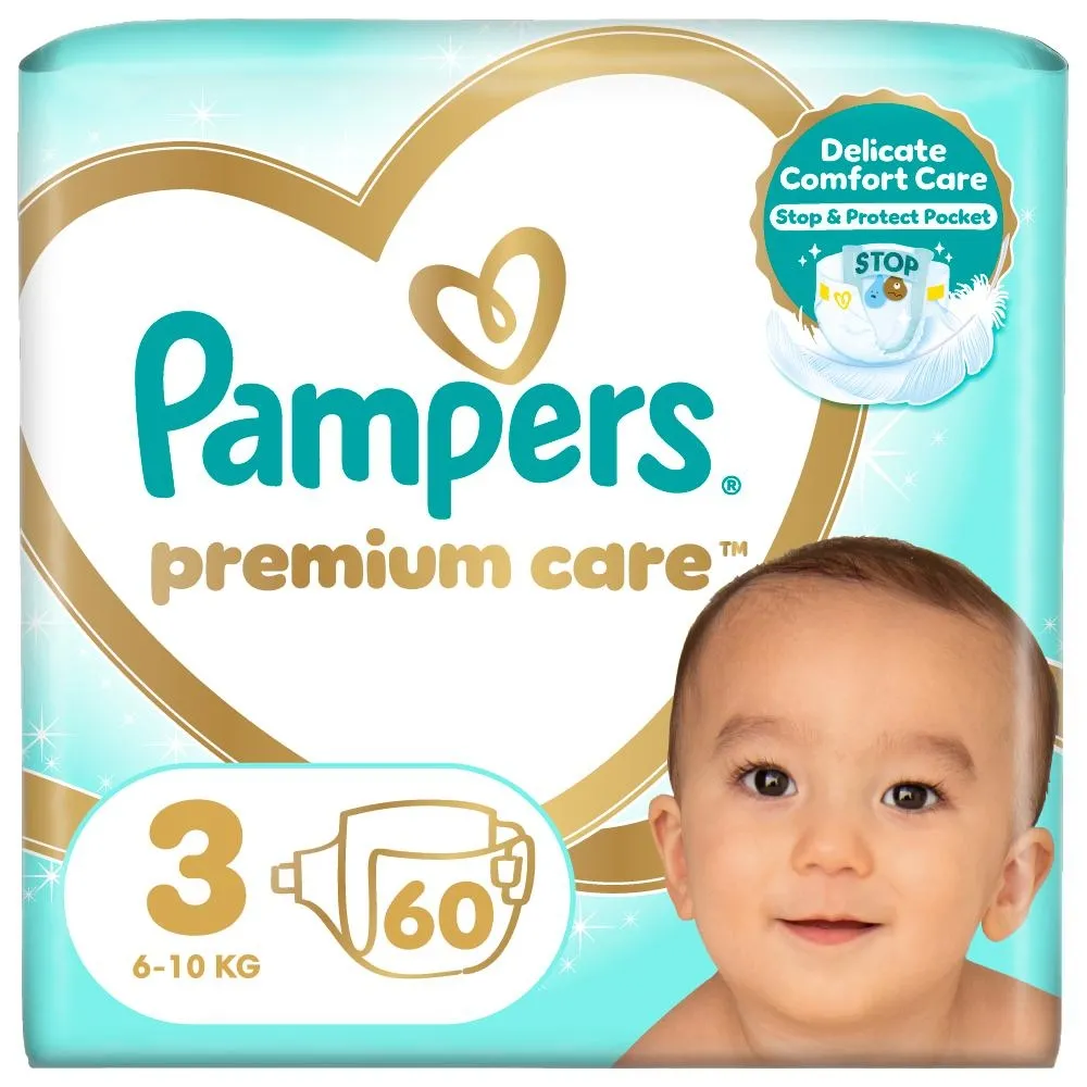 Pampers Premium Care rozmiar 3, 60 pieluszki, 6kg-10kg